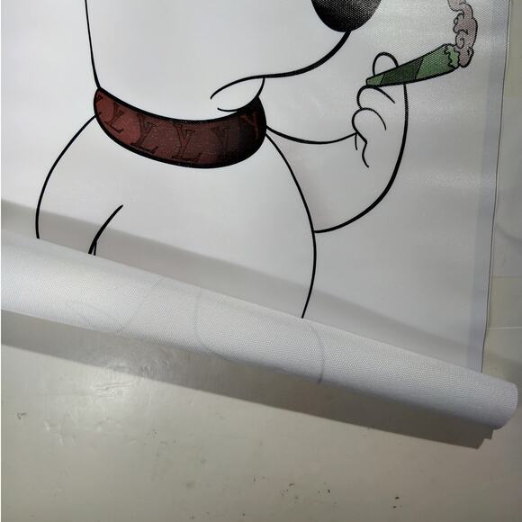Cartoon Dog Smoking Funny Poster – Cool Humor Wall Art Print (Unframed, 12x18") - Picture 4 of 4